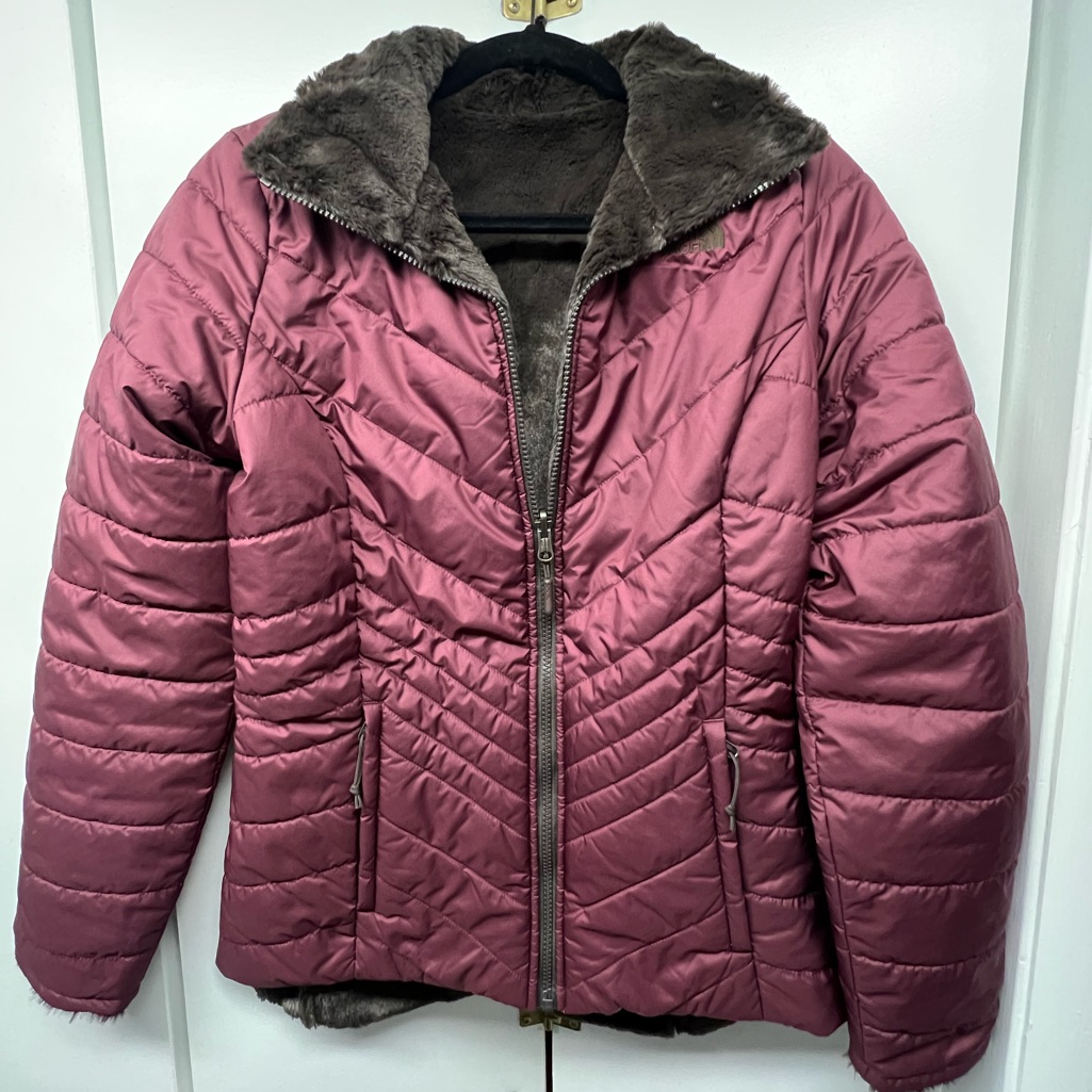 The North Face Burgundy Reversible Winter Coat